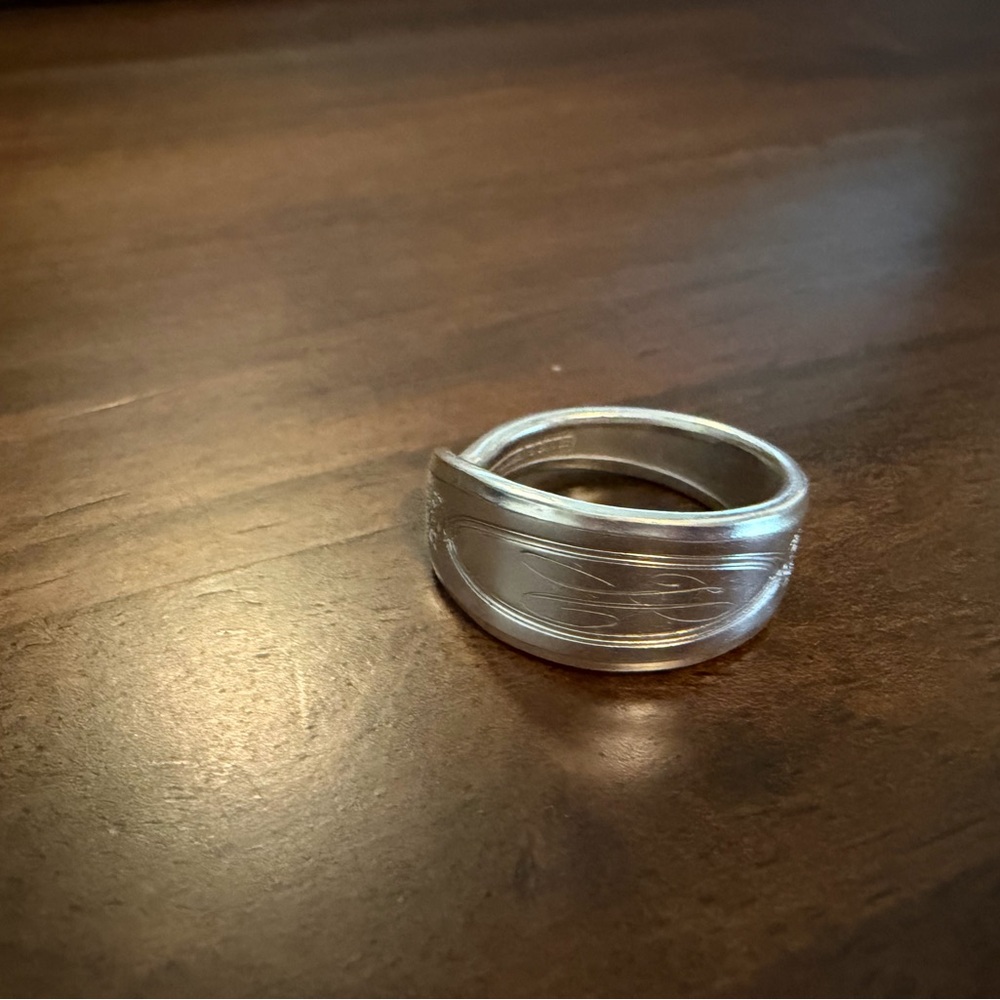 H Engraved Spoon Ring Size 10.5 - Picture 5 of 13